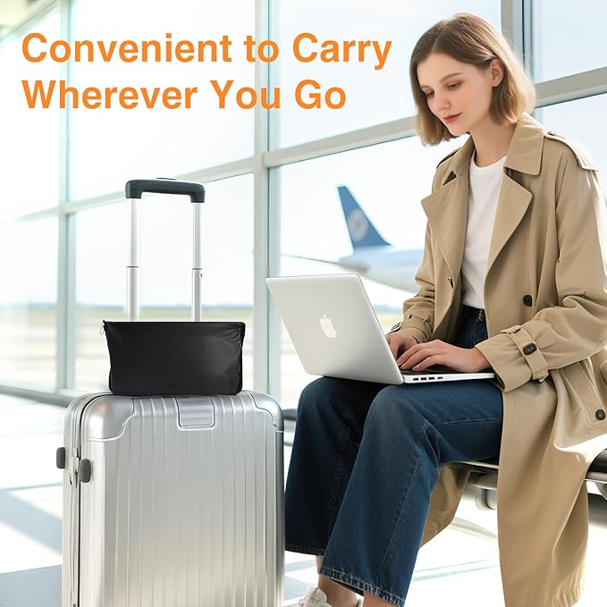 Maliton Inflatable Foot Rest Pillow for Travel,Kids Airplane Bed,Adjustable 3 Layers Height Leg Pillow of Air Travel Essentials,Car, Office, Home - Fast Inflation (Black)