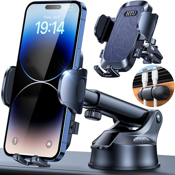 【98+LBS Strongest Suction & Military-Grade】Ultimate Car Phone Mount【Patent & Safety Certs】 Cell Phone Holder Truck Stand for Dashboard Windshield Vent for iPhone 17 Pro Max 16 15 Samsung (Dark Blue)