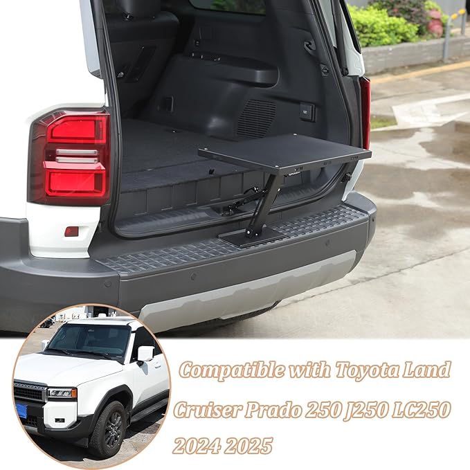 Trunk Storage Rack Table Compatible with Toyota Land Cruiser 250 Prado LC250 J250 2024 2025, Car Modular Storage Panel Foldable Interior Accessories