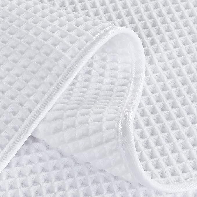 POLYTE 430 GSM Microfiber Lint Free Hand Towel, 16 x 30 in, 4 Pack (Waffle Weave)