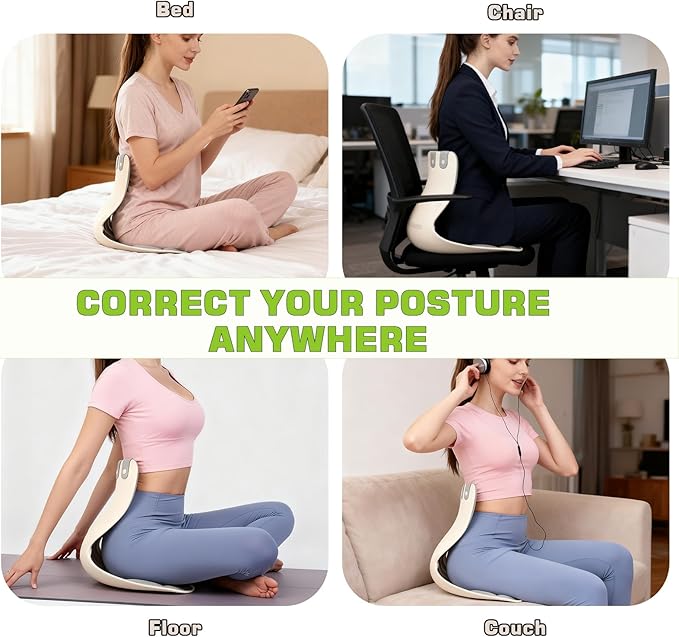 3 PCS Ergonomic Back and Lumbar Support Pillow for Office Chair, Legless Floor Seat with Back Support and Detachable Cushion, Office Chair Posture Corrector for Family Sets