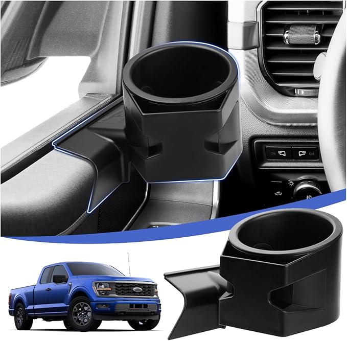 Autorder Car Door Cup Holder for 2021-2025 2026 Ford F-150 F150 Accessories Cup Holder Expander with Card Slot Anti-Shake&Noiseless Drink Holder Insert for Car Daily Driving