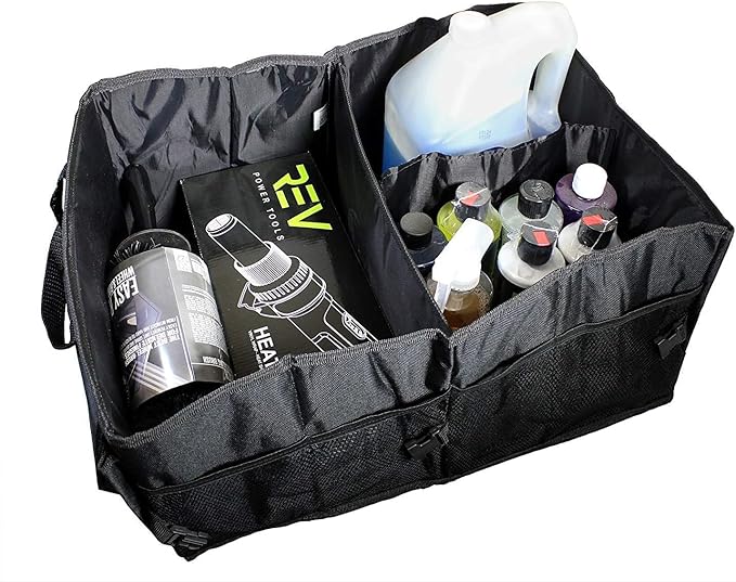 VViViD Collapsible Heavy-Duty Small Black Nylon Car Trunk Storage Organizer Bin