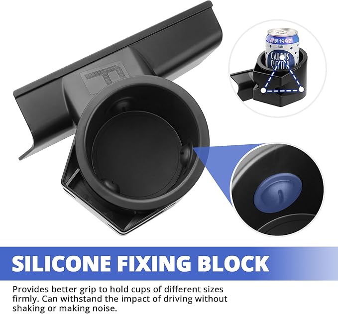 Autorder Car Door Cup Holder for 2021-2025 2026 Ford F-150 F150 Accessories Cup Holder Expander with Card Slot Anti-Shake&Noiseless Drink Holder Insert for Car Daily Driving