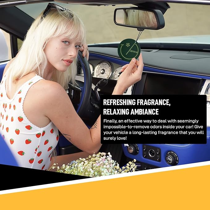 Join The Club 6-Pack Oudwood Car Air Freshener with Natural Essential Oils for Aromatherapy - Exquisite Hanging Scent for Men - Perfect for Cars & Compact Areas - Car Accessories