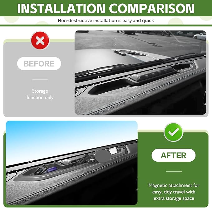 Magnetic Phone Mount Holder for 2021-2023 Jeep Wrangler JL 4XE Magnet Dash Cell Phone Cradles Adjustable Phone Stand Accessories for 2021-2023 Wrangler 4XE(Not for 4X4/Gladiator)