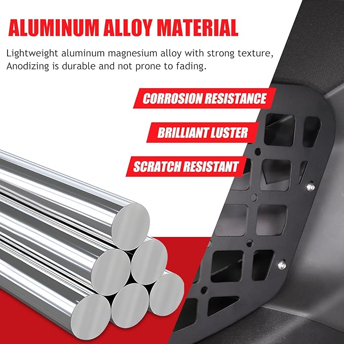 for Hummer EV Accessories Trunk Storage Panel Modular Shelf Cargo Rack Rear Left and Right Interior Luggage Holder for 2024 2025 2026 Hummer EV SUV Organizer Mount Bracket (Black)