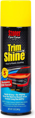 Stoner Car Care 91034 Trim Shine – Black Trim and Plastic Restorer for Cars – Vinyl and Plastic Trim Protectant Coating for Interior and Exterior Use – Fast-Drying No Sling – 12 oz
