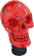 Lunsom Skull Gear Stick Shifter Knob, Resin Gear Shift Head Shifting Stick Handle Car Transmission Fit Automatic Manual Vehicle (Red)