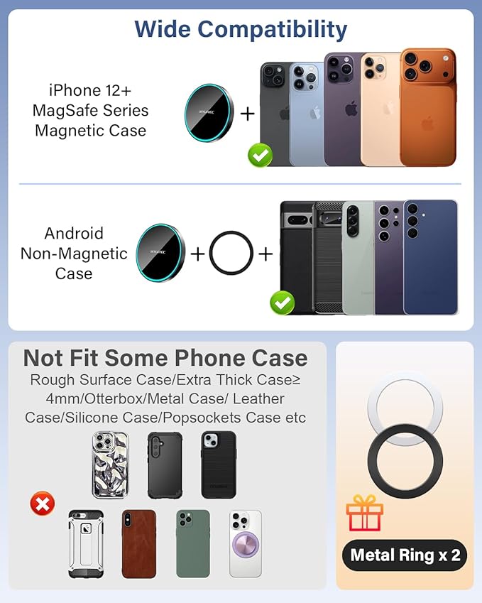 Phone Holder for BMW X1 2016-2022/X2 2018-2023 Accessories 10.25-Inch Screen Fixed Clip, Car Magnetic Phone Mount Compatible with MagSafe, Strong Magnets Fast Wireless Charger Cell Phone Base