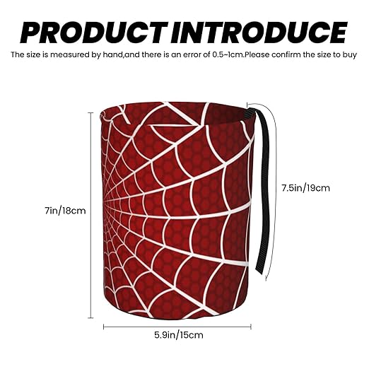Car Trash Bag Spider Web Waterproof Trash Small Car Can Portable Collapsible Car Garbage Can Hanging for Back Seat Floor or Hanging Headrest Car Decor Road Trip Essentials