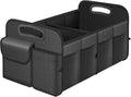 Trunk Organizer, Collapsible Waterproof Multi-Compartment Trunk Organizer for SUVs & Sedans, Car Storage with Reinforced Handles, Car Accessories for Women and Men, 52L