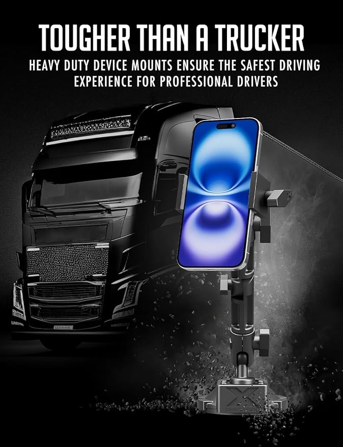 Bracketron HD Phone Dock PRO Dash and Window Metal Clamp Mount, Phone Holder for Car, Universal Phone Mount for Phones up to 3.5 Inches Wide