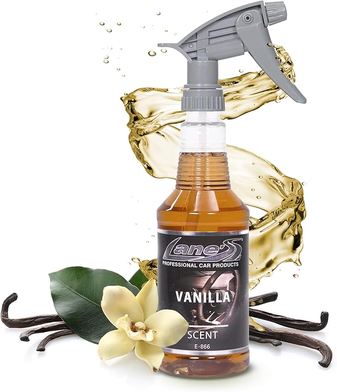 Lane's Premium Car Air Fresheners - Vanilla Scent Water Based - 32oz Eliminate Bad Odors of Pet & Food From Car Interior Leather, Carpet, Upholstery Great For Cars, Trucks, SUVs, RVs & More