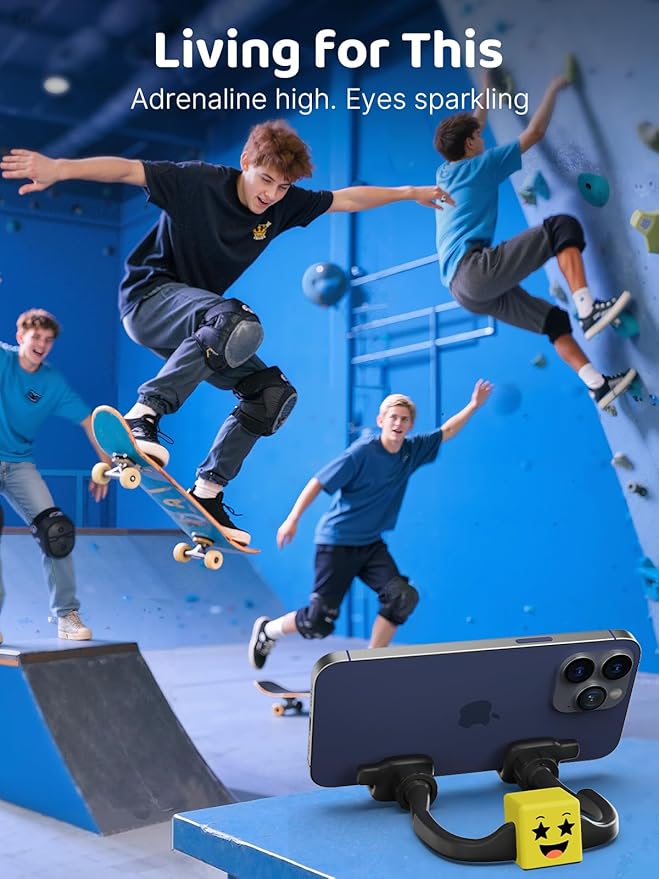 Stocking Stuffers for Teens Boys Girls Men Adults Gifts: Thumbs Up Lazy Phone Stand with Mood Cube Cell Phone Holder for Desk Gifts for Kids Women Teenage Husband Cool Funny Gadgets Christmas Ideas