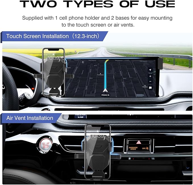 Car Phone Holder for 2022-2025 Acura MDX Accessories,Adjustable GPS Acura MDX Phone Mount for 12.3-inch Screen,Hands-Free Ultra Stable Air Vent Phone Stand