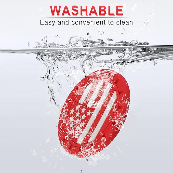 JUSTTOP Car Cup Holder Coaster,American Flag Non-Slip Insert Car Cup Coaster,Car Accessories Interior for Women and Man,4 Pack Red