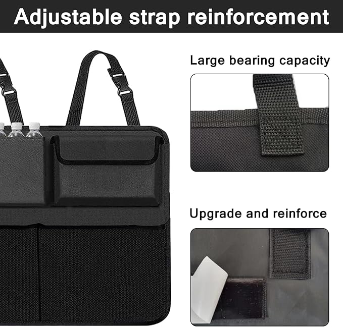 Car Trunk Organizer and Storage, Backseat Hanging Organizer for SUV, Truck, MPV,Van Collapsible Cargo Storage Bag with 7 Pockets, Car Interior Accessories for Men and Women