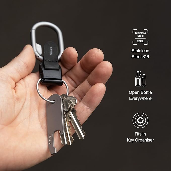 Orbitkey Bottle Opener for Key Organizer or Key Ring | Slim Profile Design, Easy to Take with You, Opens Bottles Everywhere | Compatible with Orbitkey Key Organizer & Key Ring