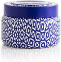 Capri Blue Volcano Printed Travel Tin Jar Candle - Luxury Candle with a Long Lasting Soy Wax Blend - Scented with Tropical & Fruity Fragrance (Blue Color, 8.5 oz)