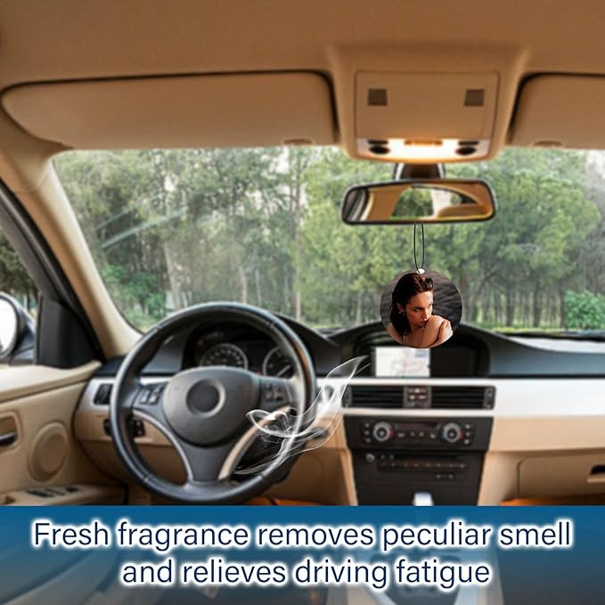 10-100Pcs Custom Logo Car Air Fresheners Bulk – Wholesale Personalized Double-Sided Air Fresheners with Photo Text Logo, Unique Gift for Car Owners (Round)