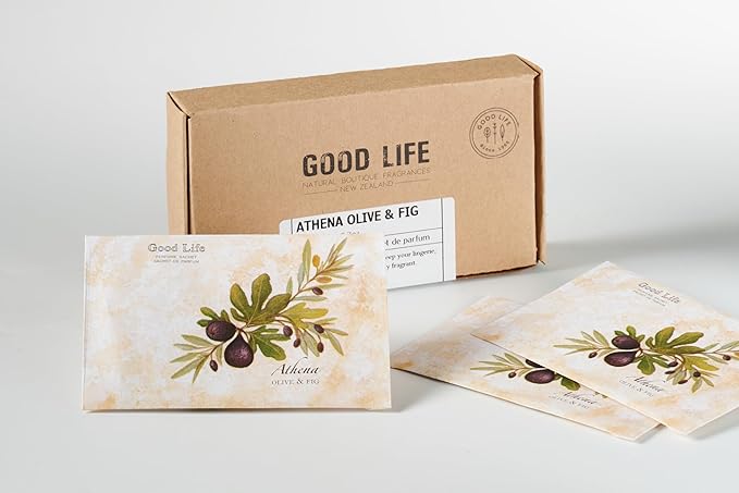 Good Life Olive & Fig Scented Sachets | Designed in New Zealand | 12 Sachets
