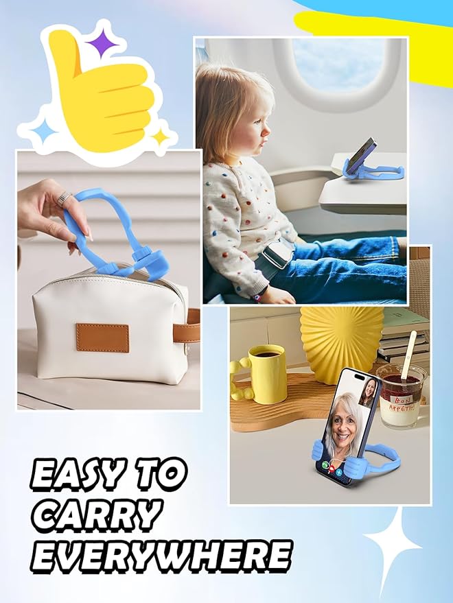 Valentines Day Gifts for Teen Boys Girls Kids: Thumbs Up Lazy Phone Stand Holder Gift for Men Women Adults Funny Gadgets Teenage Dad Father Mom Husband Wife Who Have Everything Cute Things