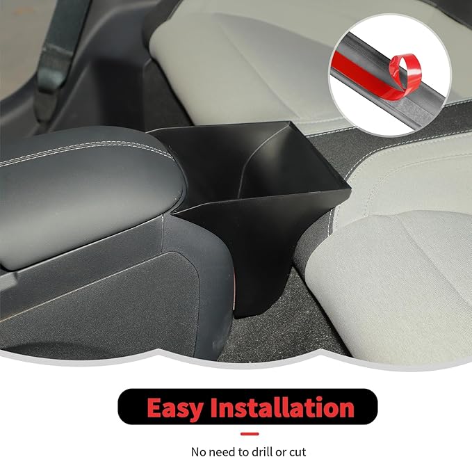 RT-TCZ Rear Storage Box Tray Organizer Center Console Accessories for Ford Mustang 2015-2024