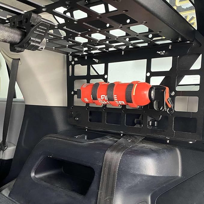 HIGH FLYING for Toyota 4Runner 2010-2024 Car Accessories Modular Storage Molle Panel System Trunk Shelf Luggage Carrier Cargo Racks Trunk Organizer Aluminum Kit with Two Levels of Shelf.