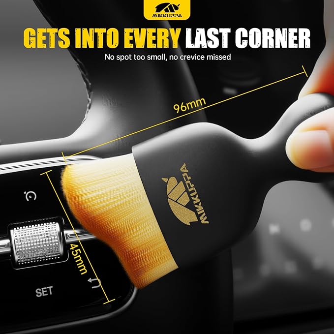 MIKKUPPA Microfiber Towels for Cars - 2-Pack 36"x24" Extra Large Car Drying Towel with Twisting Yarn Technique, Ultra Absorbent Scratch-Free Twisted-Loop Car Wash Towels with Interior Detailing Brush