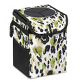 Leopard Print Car Trash Can with Lid - Collapsible Reusable Waterproof Garage Bag,Automotive Garbage Can,Car Accessories Interior Organizer