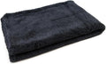 Autofiber [Dreadnought Max] Triple Layer Microfiber Car Drying Towel | Twist Pile | 1400GSM | 1 Pack (20"x30", Black)