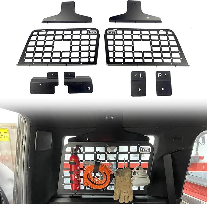 HIGH FLYING 2019-2024 for Mercedes-Benz G-Class G500 G63 G350 Rear Window Molle Panels System Interior Luggage Modular Storage Carrier Cargo Rack Trunk Organizer (Side Panels)