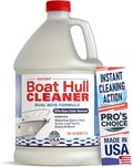 [1 Galllon] Instant Boat Hull Cleaner - Made in USA - Powerful Dual Acid Formula Easily Removes Scum Lines, Rust Stains, Hard Waterlines, & More from Fiberglass, Gelcoat & Painted Boat Surfaces