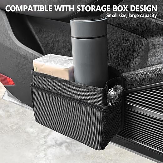 Mini Car Trash Can, Hanging Car Trash Bin Foldable Garbage Organizer for Vehicle Essentials