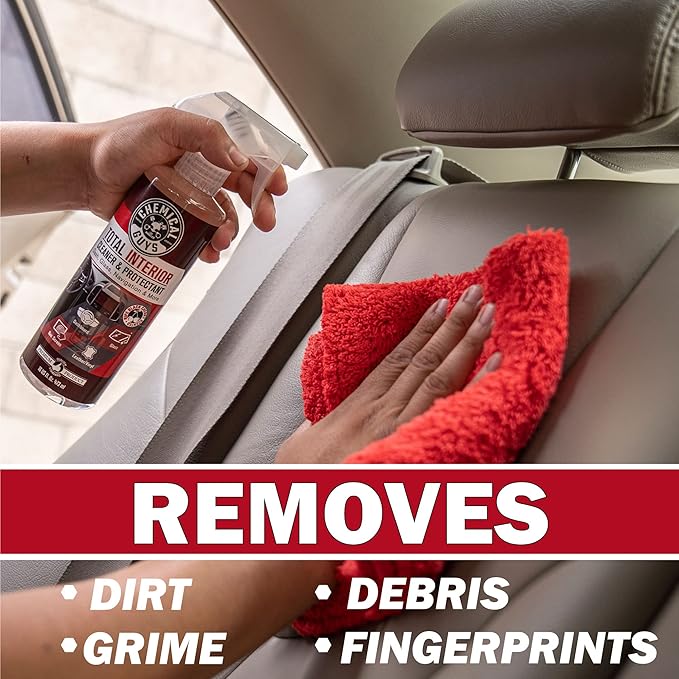 Chemical Guys SPI22516 Total Interior Cleaner & Protectant (Safe on Dash, Leather, Vinyl, Plastics, Trim, Glass, Fabric & More), 16 Fl Oz (Pack of 2) (Black Cherry Scent)