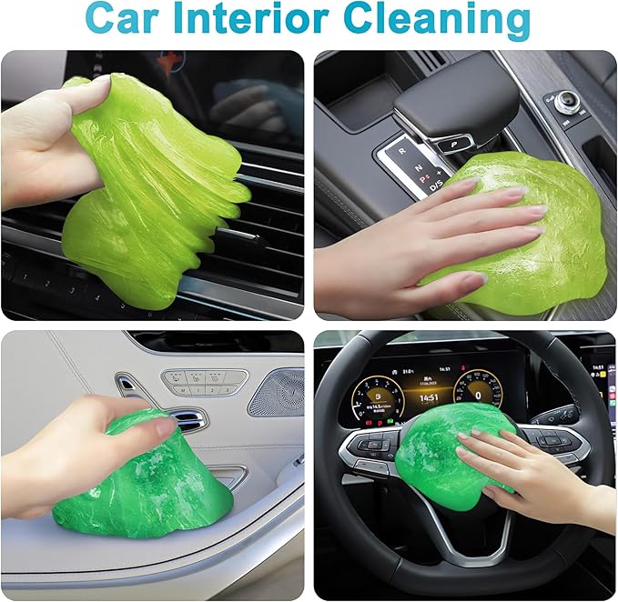 FiveJoy Car Cleaning Gels, 4-Pack Universal Auto Detailing Tools Car Interior Cleaner Putty, Dust Cleaning Mud for PC Tablet Laptop Keyboard, Camera, Printers, Calculator - 320g (2.8oz/pcs)