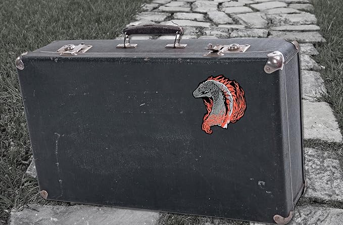 Elektroplate Officially Licensed House of The Dragon Targaryen Flame Dragon Dynamic Decal 4.0" x 3.7" | Premium All Weather for Car, Water Bottle, Laptop, Cooler, Toolbox, Phone | Made in The USA