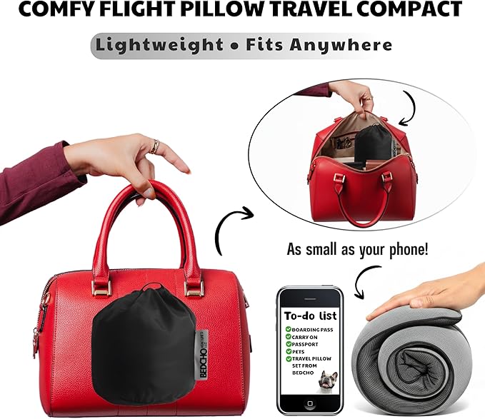 Travel Pillow for Airplane,Ergonomic Neck Support Memory Foam Scarf Pillows, Design Like a Cinnamon Roll, Soft & Comfy for Travel, Car, Train & Office, Adults & Kids, Includes 3D Eye Mask & Pill Case