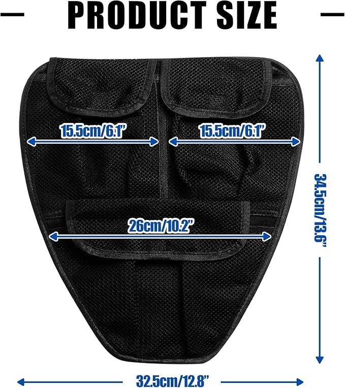 Front Trunk Organizer with Mesh Pocket for Spyder, Frunk Tool Bag Side Wall Storage Accessories for Can-Am Spyder F3 F3-S F3-T F3-L 2015-2025, (Black Style)