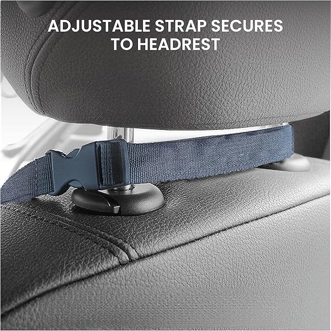 Lulyboo Car Seat Protector & Organizer for Baby - Denim Kick Mat with Extra Storage, Built-in Tablet Holder, Back & Front Facing Shield, Compatible with All Vehicles, Leakproof & Easy to Install