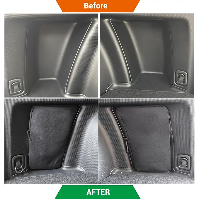 Trunk Upgrade, Trunk Organizer Pocket Bag, Trunk Cubby Storage bag, Cargo side pocket For Subaru Forester SK 2024 2023 2022 2021 2020 2019,Black, 2 pcs (Driver's side+Passenger's side)