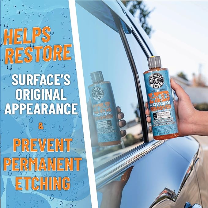 Chemical Guys Heavy Duty Water Spot Remover Gel for Paint, Glass, and Metal - Mineral and Water Spot Remover for Cars, Trucks, Motorcycles, RVs & More - 16 oz