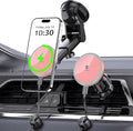 MOKPR for Mag-Safe Car Mount Charger, Magnetic Phone Holder for Your Car Charger Dash Windshield Vent Magnetic Wireless Car Charger Mount for iPhone 17 16 15 14 13 12 Pink