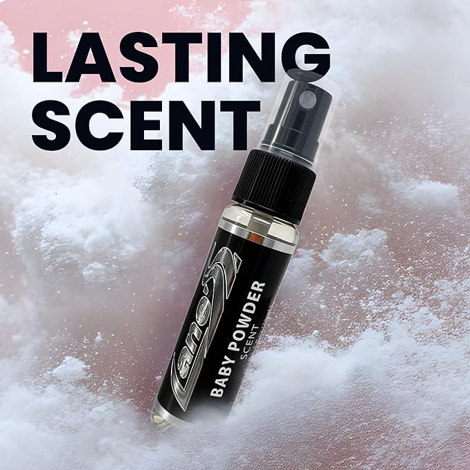 LANE’S Premium Car Air Freshener "Baby Powder" - 1oz Water-Based, Long-Lasting Auto Scent Spray - Food, Pet, Odor Smell Deodorizer for Cars, Trucks, SUVs' Interior Leather, Carpet, Upholstery