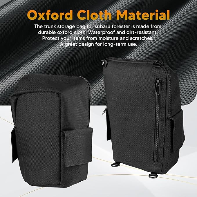 Powerty Upgrade Subaru Forester Trunk Organizer Pocket, Cargo Organizer Multifunction Backpack Car Trunk Side Pocket Trunk Storage for Forester 2019-2024 1Pcs