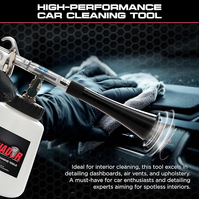 Tornador Z-010 Classic Cleaning Tool Bundle with 2oz Enzyme Cleaner | Powerful Interior & Exterior Mist Cleaning Action | Ideal for Seats, Dashboards, Rims, and Tight Areas