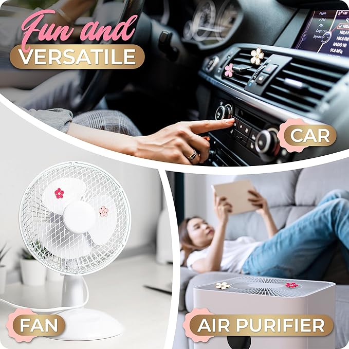 Girl Car Accessories, Air Freshener Car, Pink Decor for Teens, Women, Cute Vent Clips Stuff, Decorations Interior Aesthetic