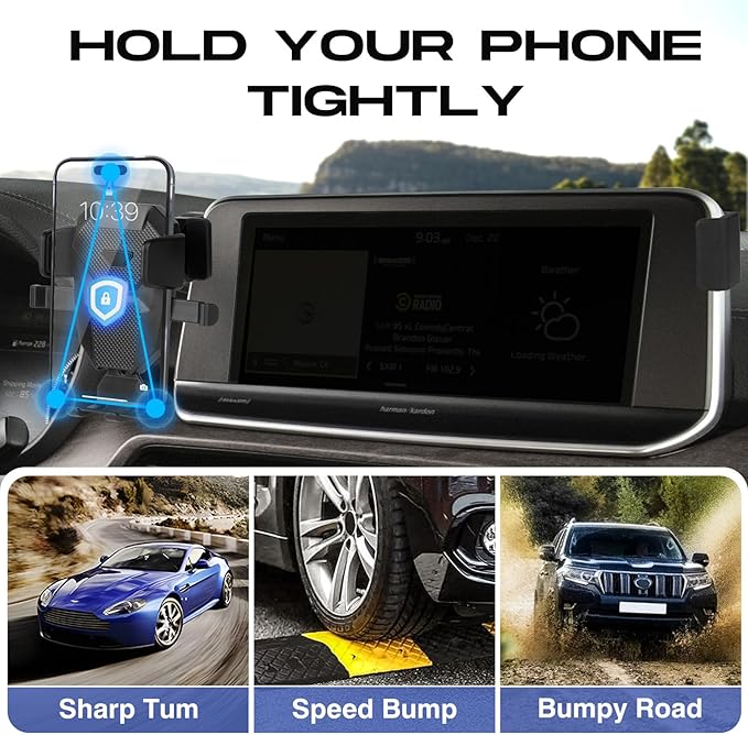 Car Phone Holder for 2020 2021 2022 Kia Telluride Accessories,Adjustable GPS Telluride Phone Mount ONLY for 10.25-inch Screen,Hands-Free Ultra Stable Phone Stand for All Phones