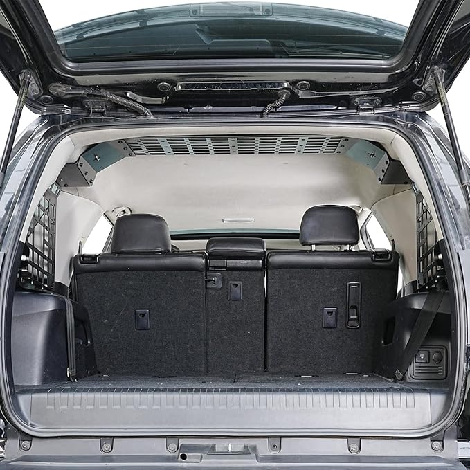 HIGH FLYING for Toyota 4Runner 2010-2024 Modular Storage Roof Overhead Molle Panel System Shelf Rack Trunk Organizer Car Accessories Aluminum (Installation requires Side Panels)